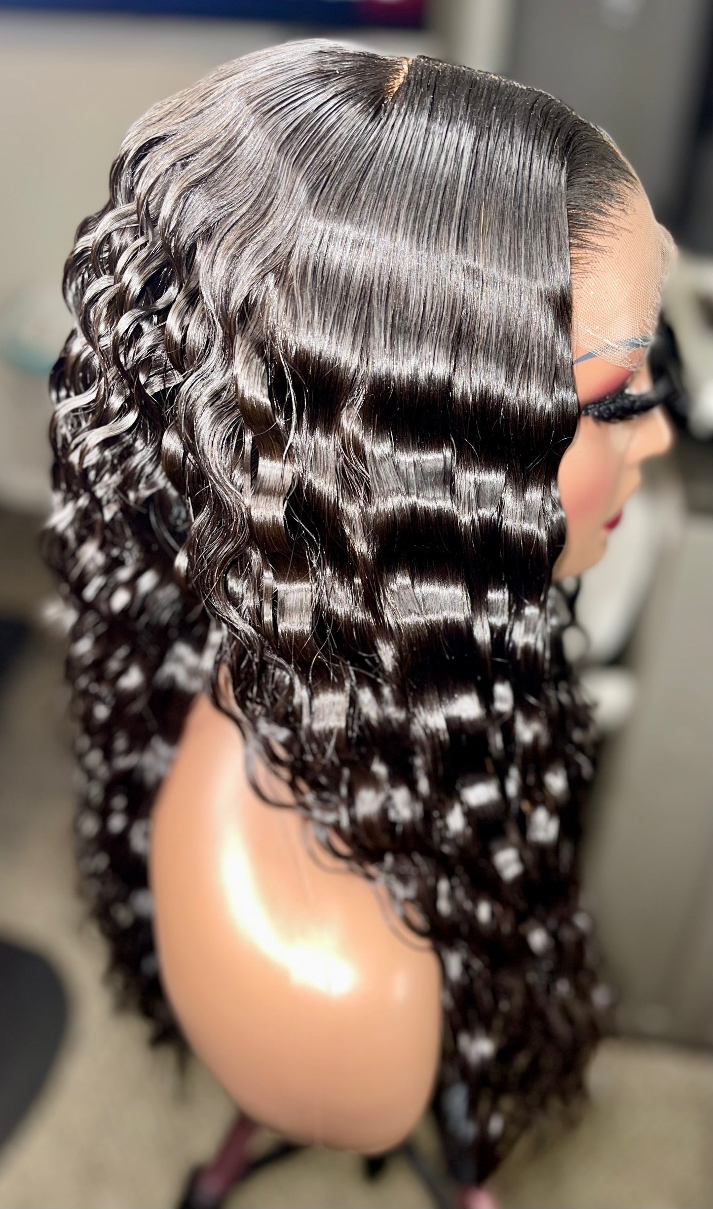 ✨ MEG™ | Luxury Crimped Raw Indian Hair Glueless Wig | Crystal Collection