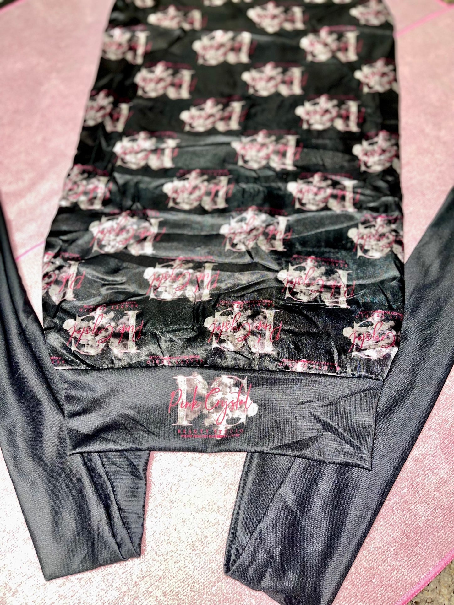 💗 Pink Crystal Satin Bonnet™ (Long)