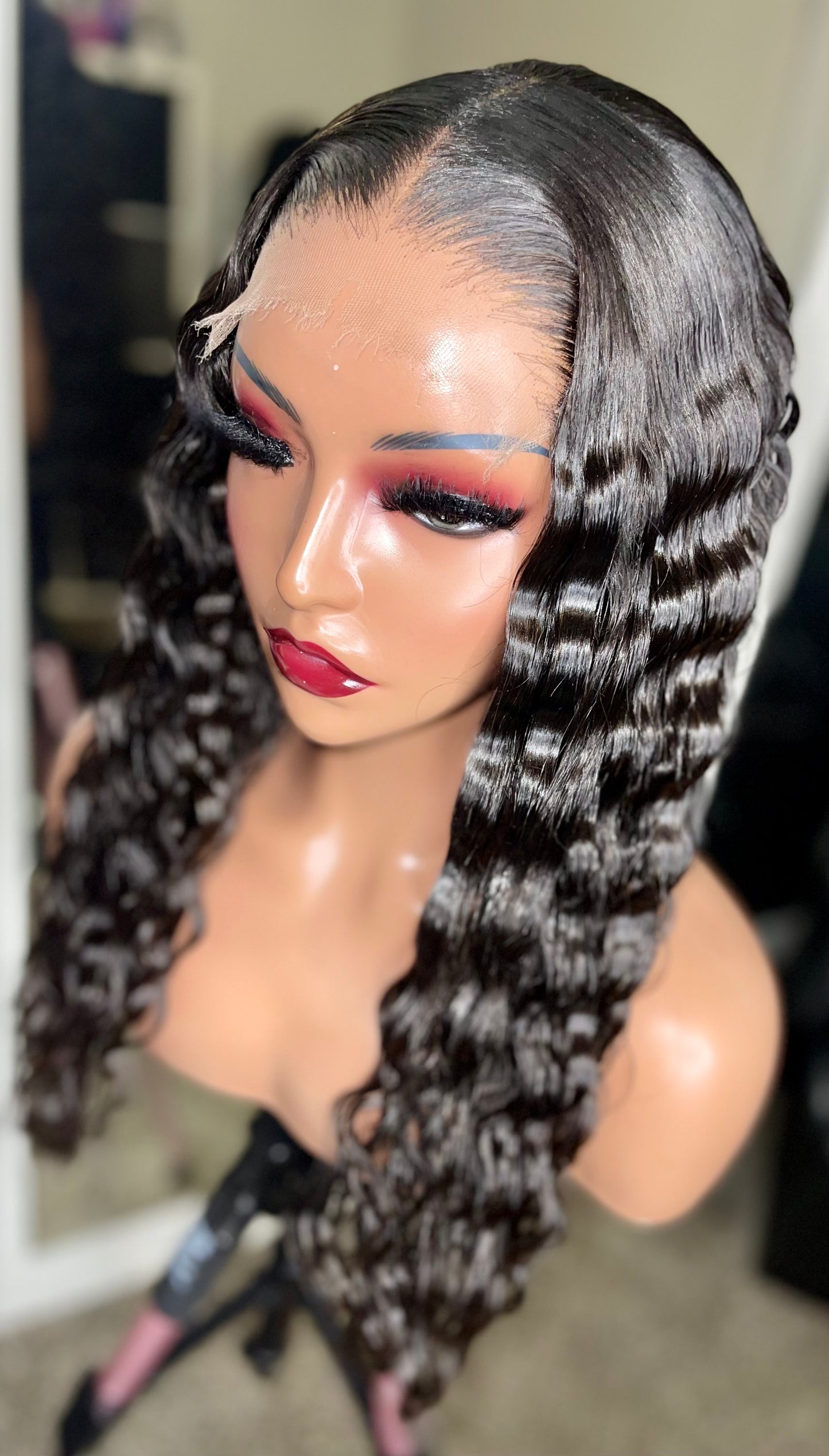 💎 MEG™ | Luxury Crimped Brazilian Hair Glueless Wig | Diamond Collection