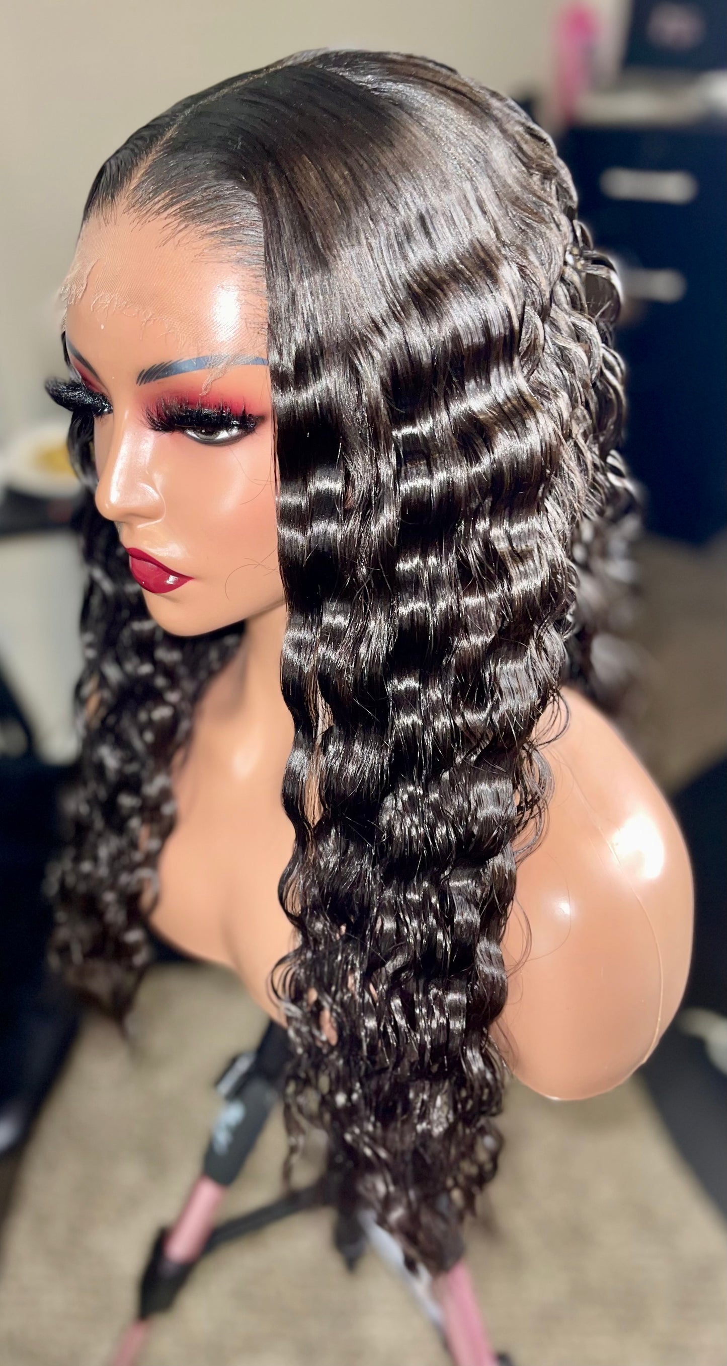 💎 MEG™ | Luxury Crimped Brazilian Hair Glueless Wig | Diamond Collection